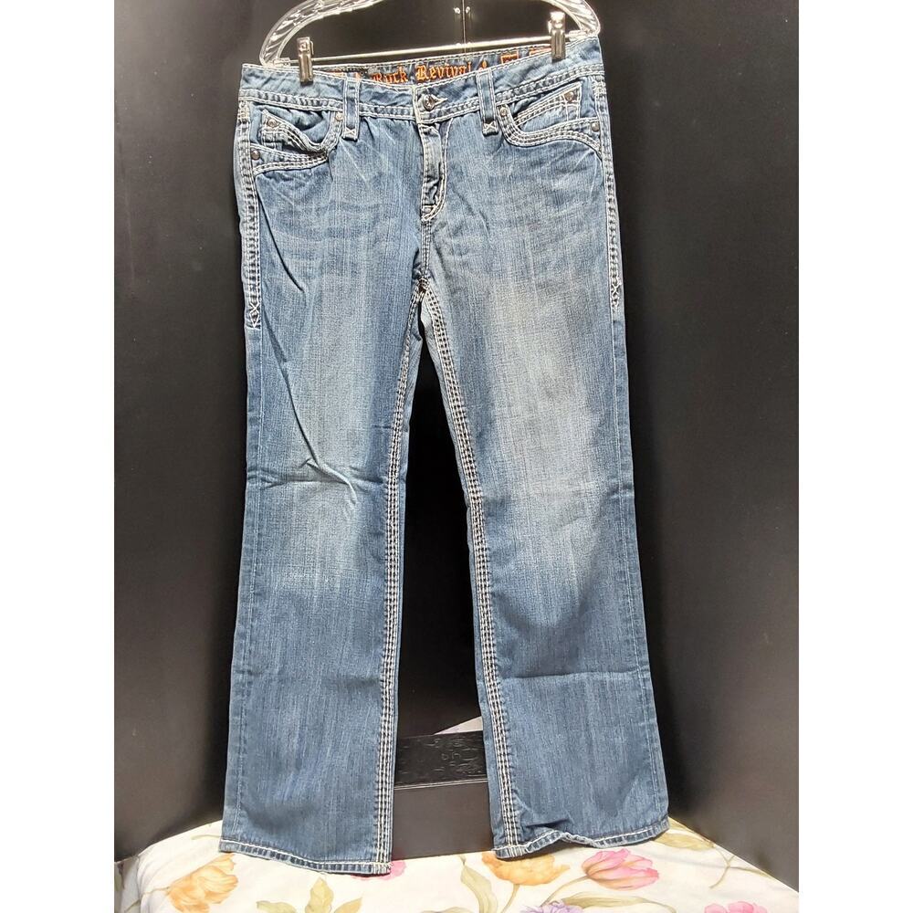 Rock Revival Blue Straight Men Jeans
